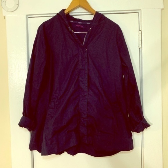 Fresh Produce Hooded Blue Jacket Medium - Picture 1 of 6